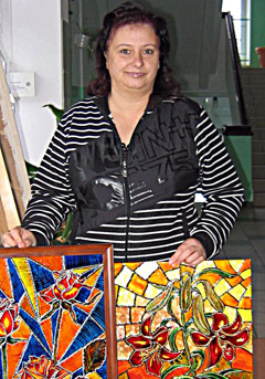 Pražydę šaukėniškės paveikslai ant stiklo