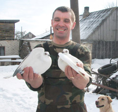 Džiaugsmo atneša balandžiai