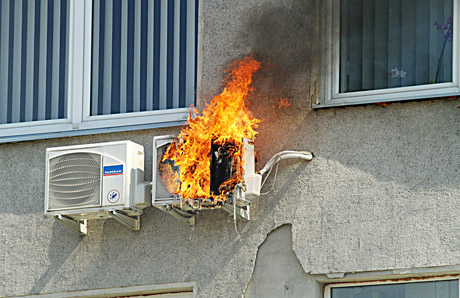 Lieps­nos  „su­lai­žė“ oro kon­di­cio­nie­rių