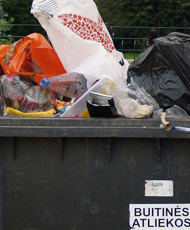Kas tris savaites išvežamos atliekos prasmirsta