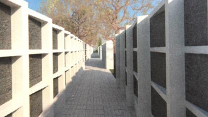 Ryškėja kolumbariumo vaizdas